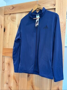 Adidas Deep Blue Full-Zip Training Jacket